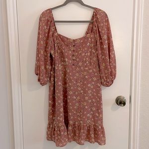 Lulu’s Mini Dress, Pink Floral, XL